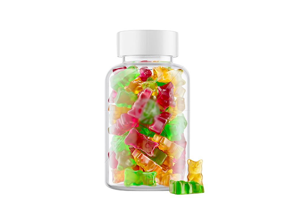 Muestras de gomitas envasadas